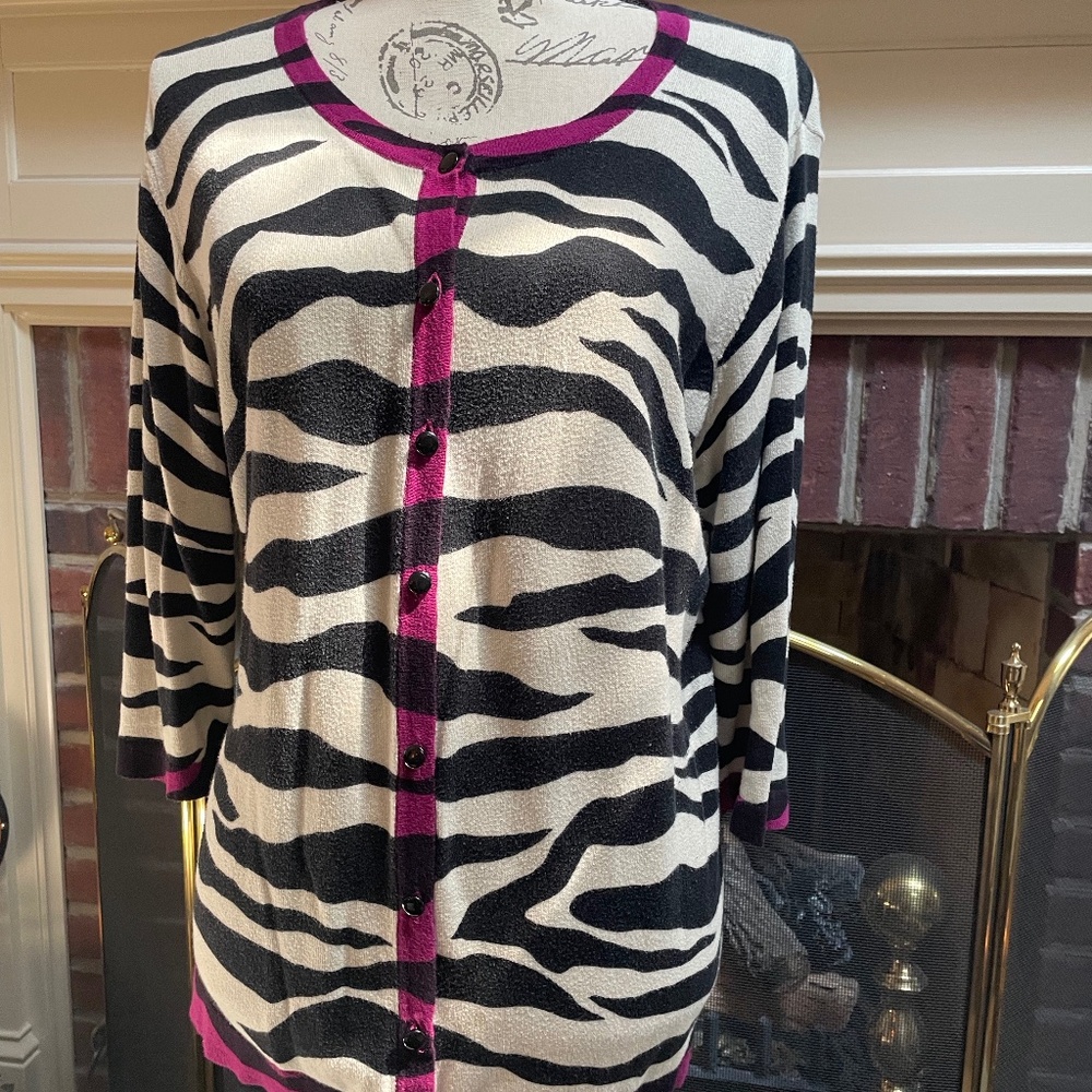 MERONA zebra print cardigan